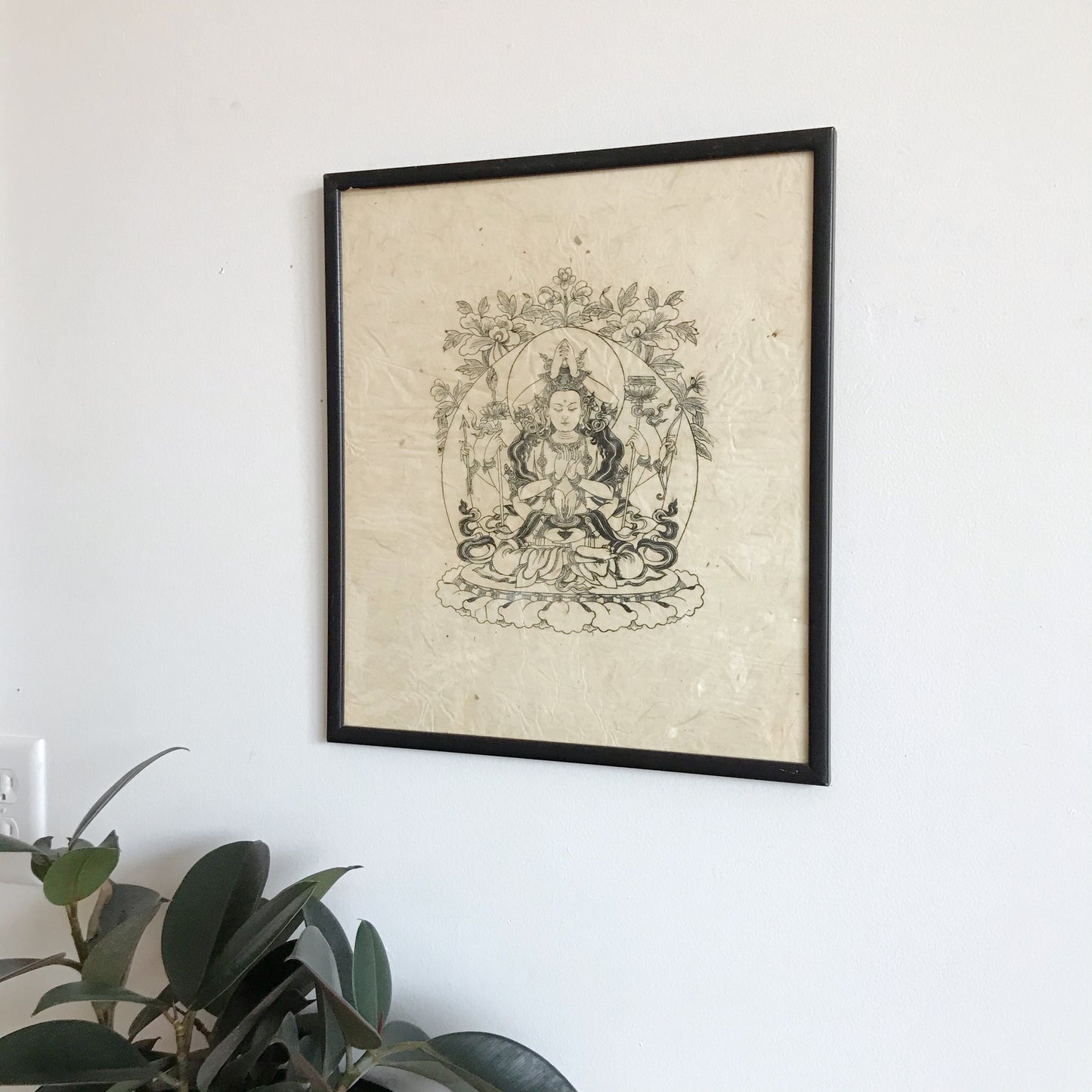 Vintage Framed Art Print of Shakti (16 x 14)