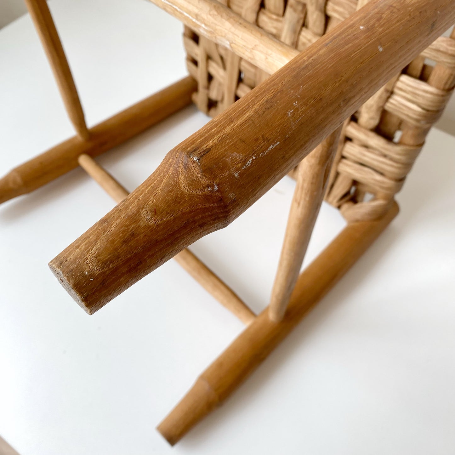 Antique Handcrafted Heirloom Woven Stool