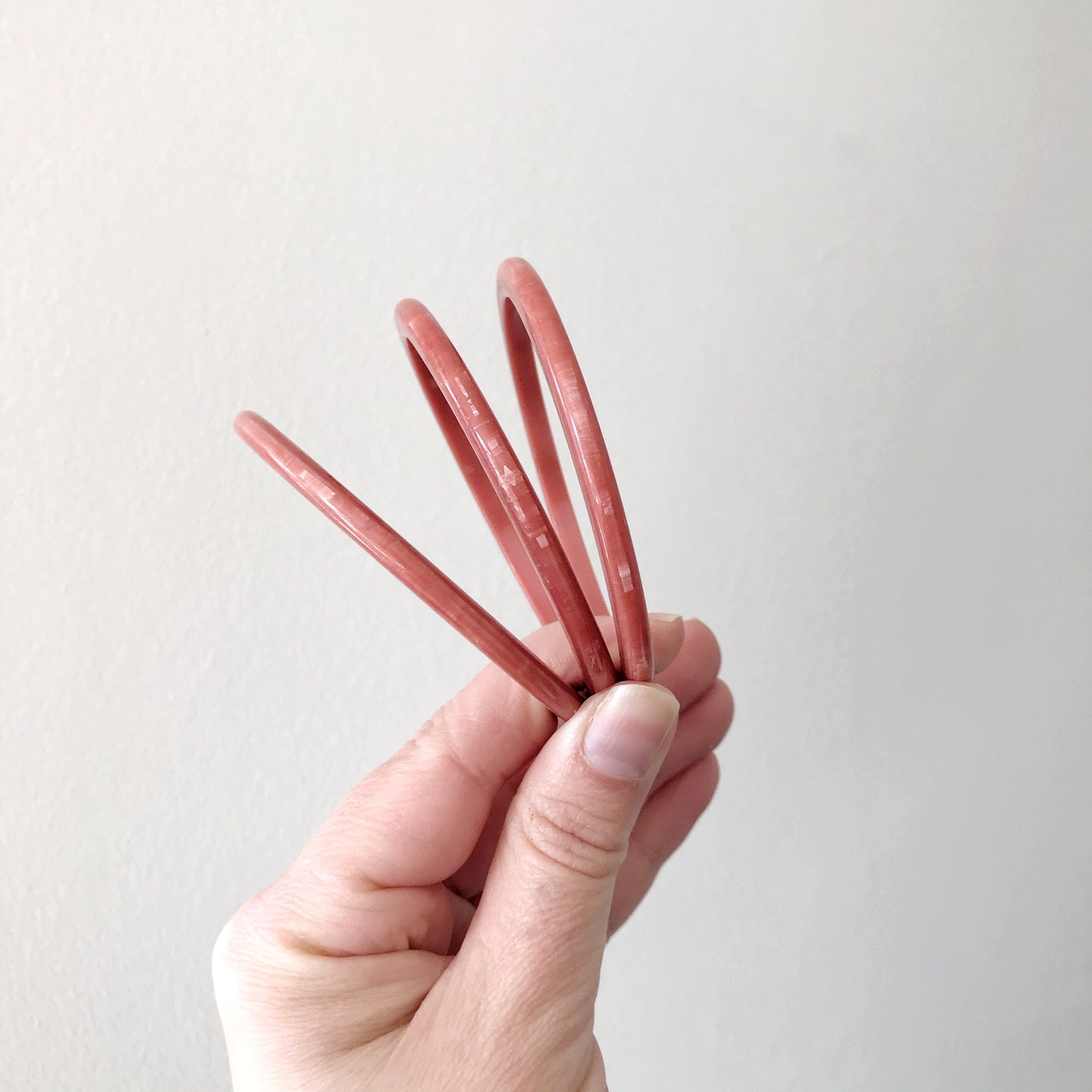 Set of 3 Vintage Bangles, Rose
