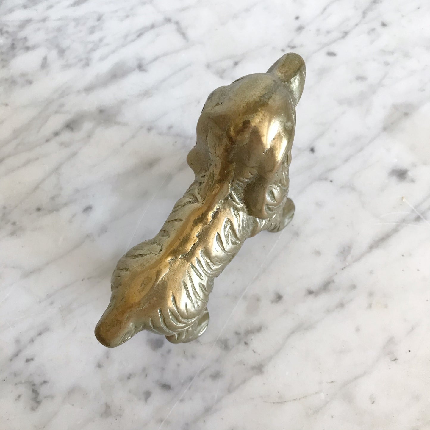 Vintage Brass Spaniel / Dog