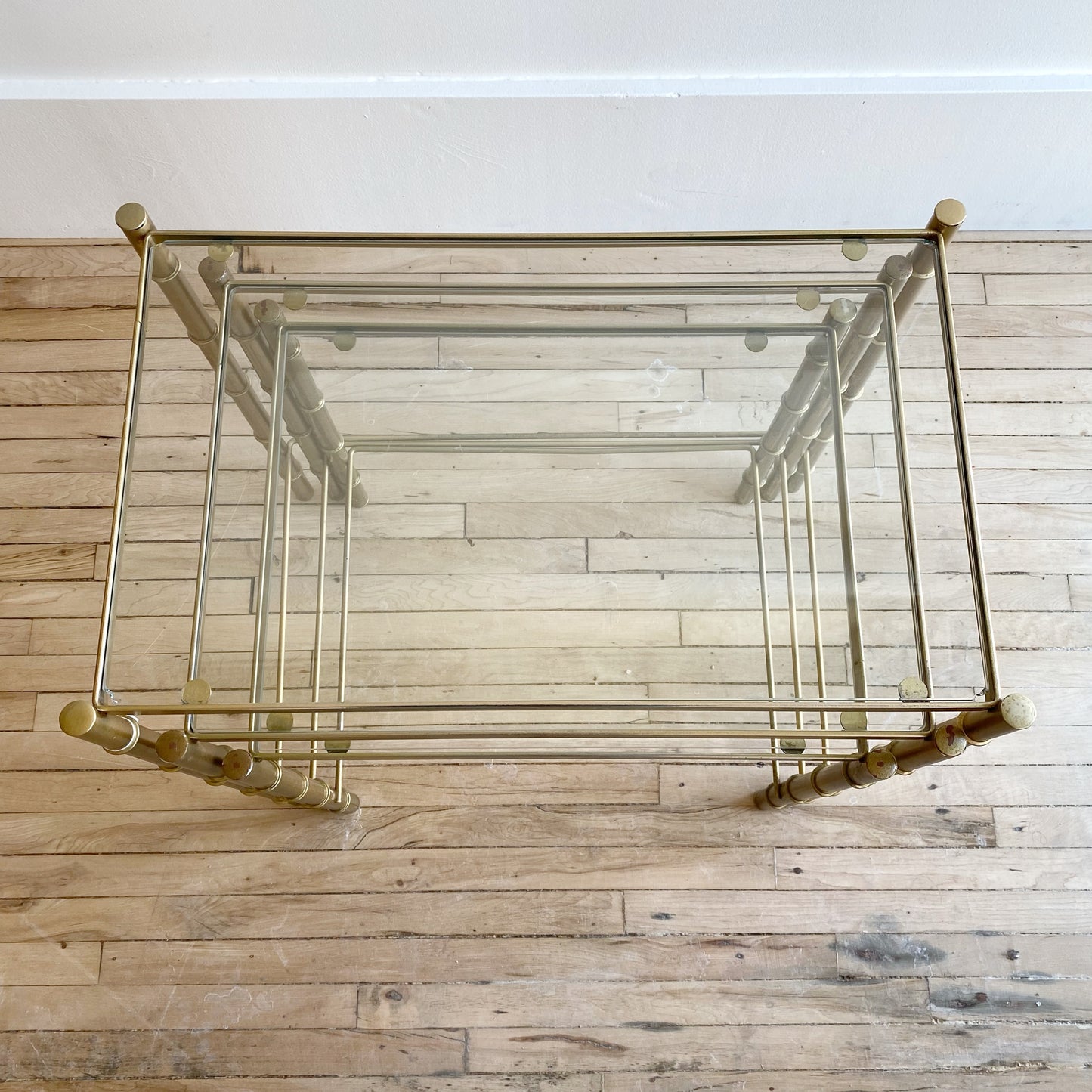 Set of Vintage Gold Nesting Tables