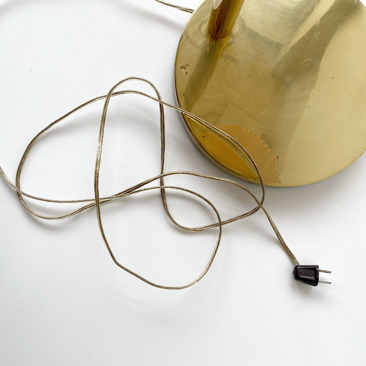 Vintage Brass Floor Lamp with Dual-Shade