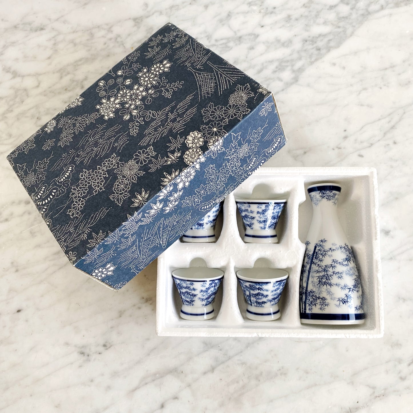Vintage Porcelain Sake Set (5-piece)