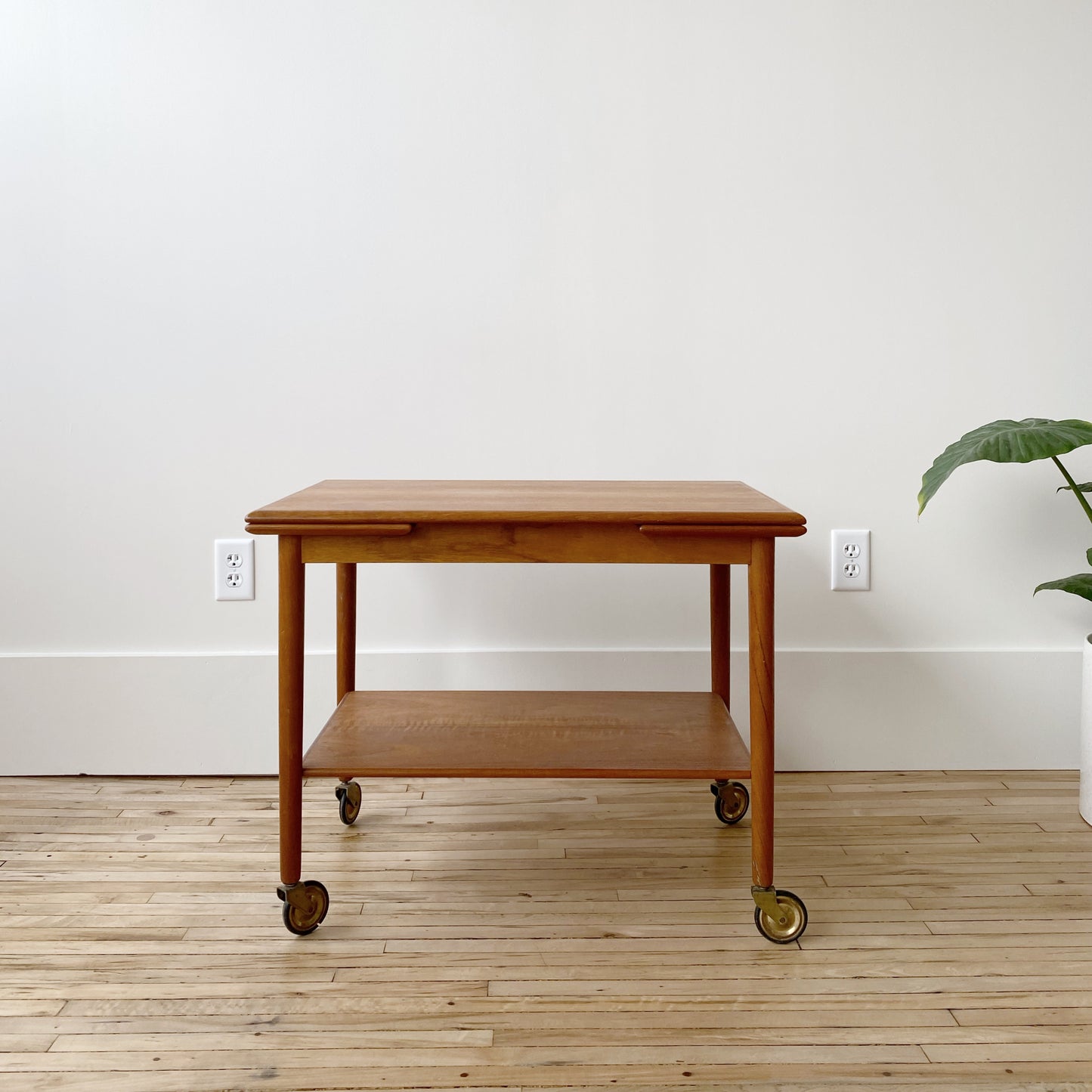 Danish Teak Expandable Bar Cart, Mogens Hansen
