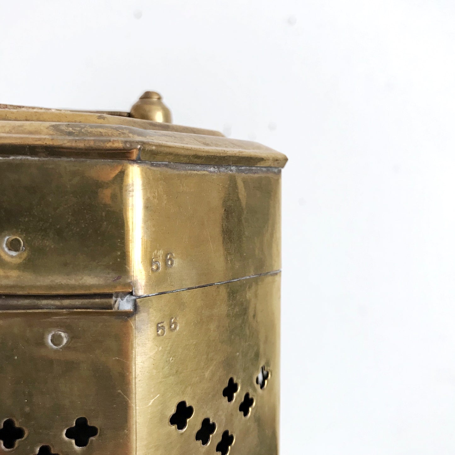 Large Vintage Brass Cricket Box