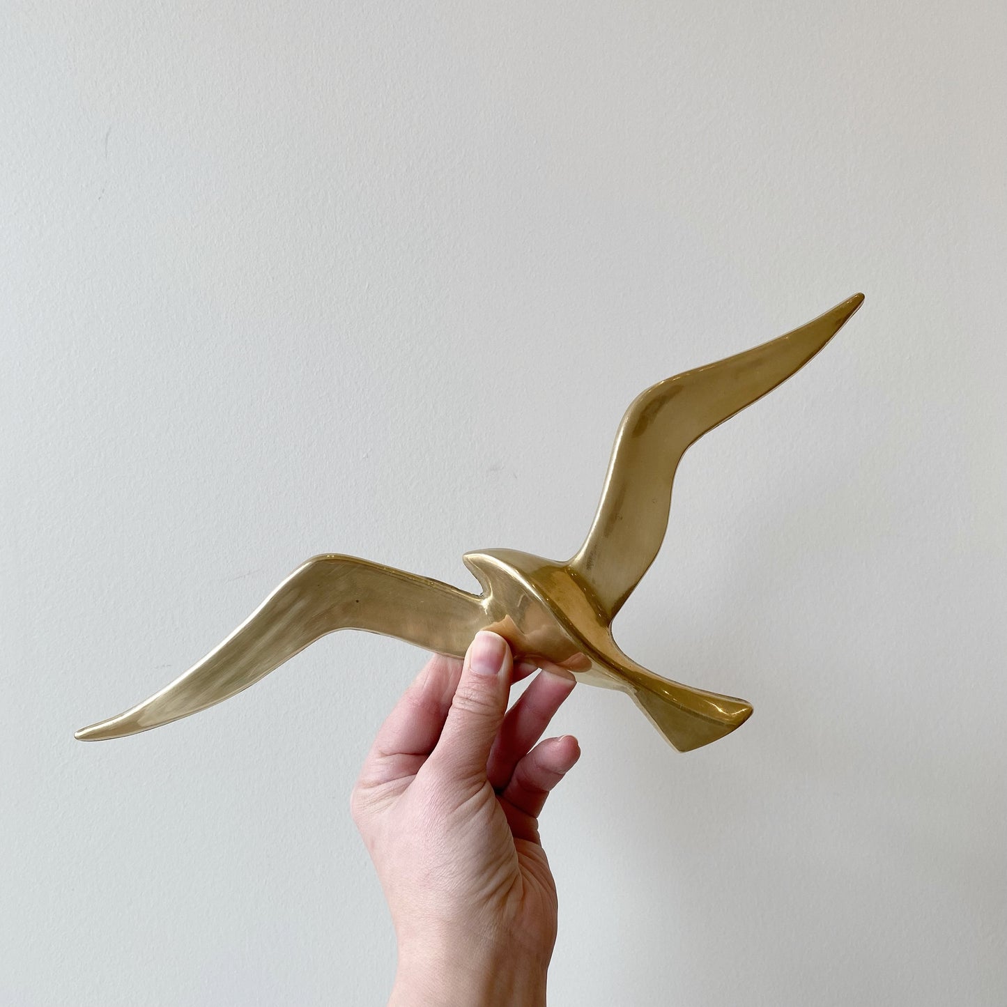 Trio of Brass Seagull Wall Hangings