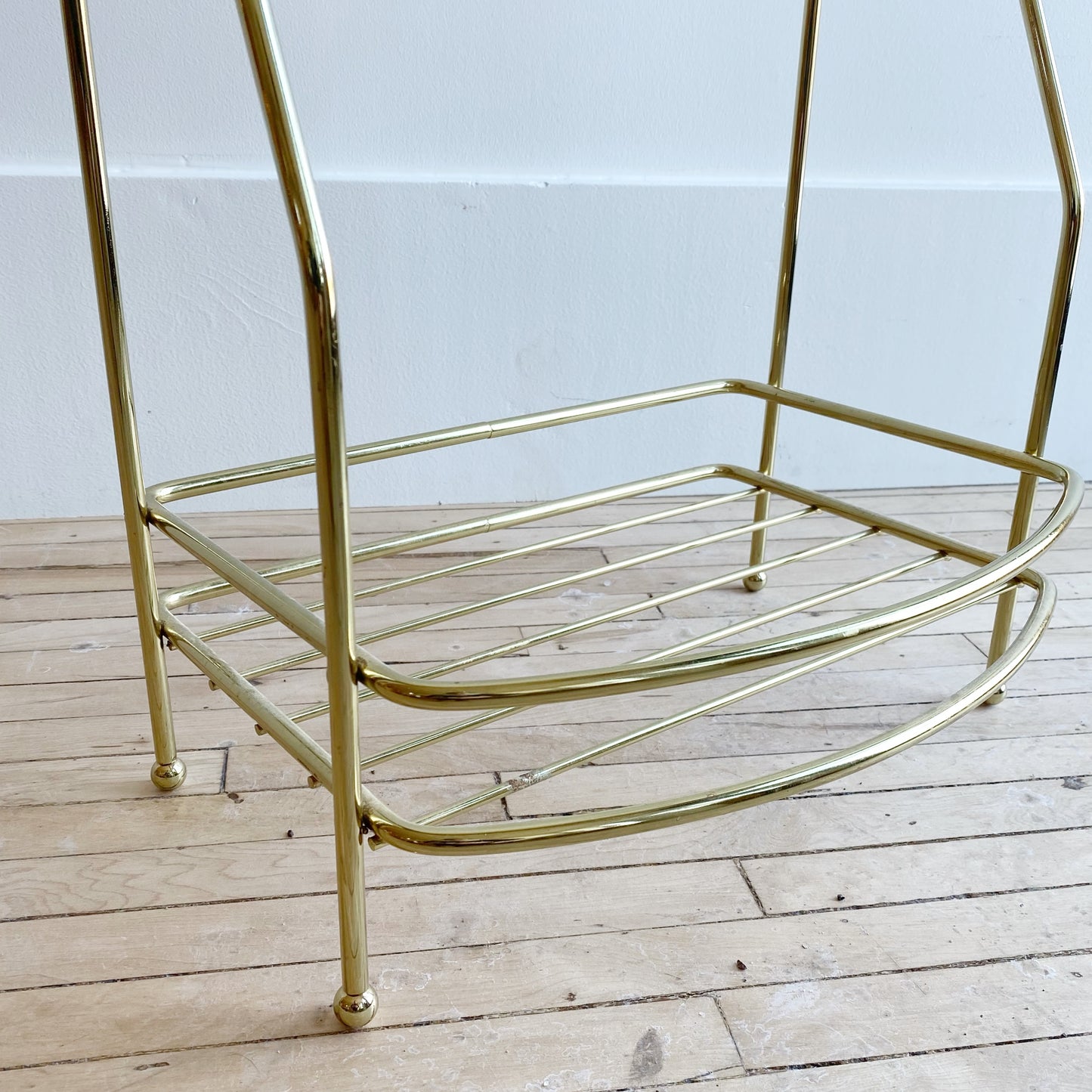 X-Large Vintage Gold Towel Stand