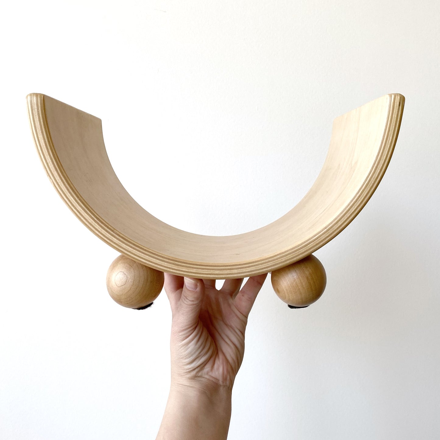 Found Birch Bent-Ply Magazine Holder