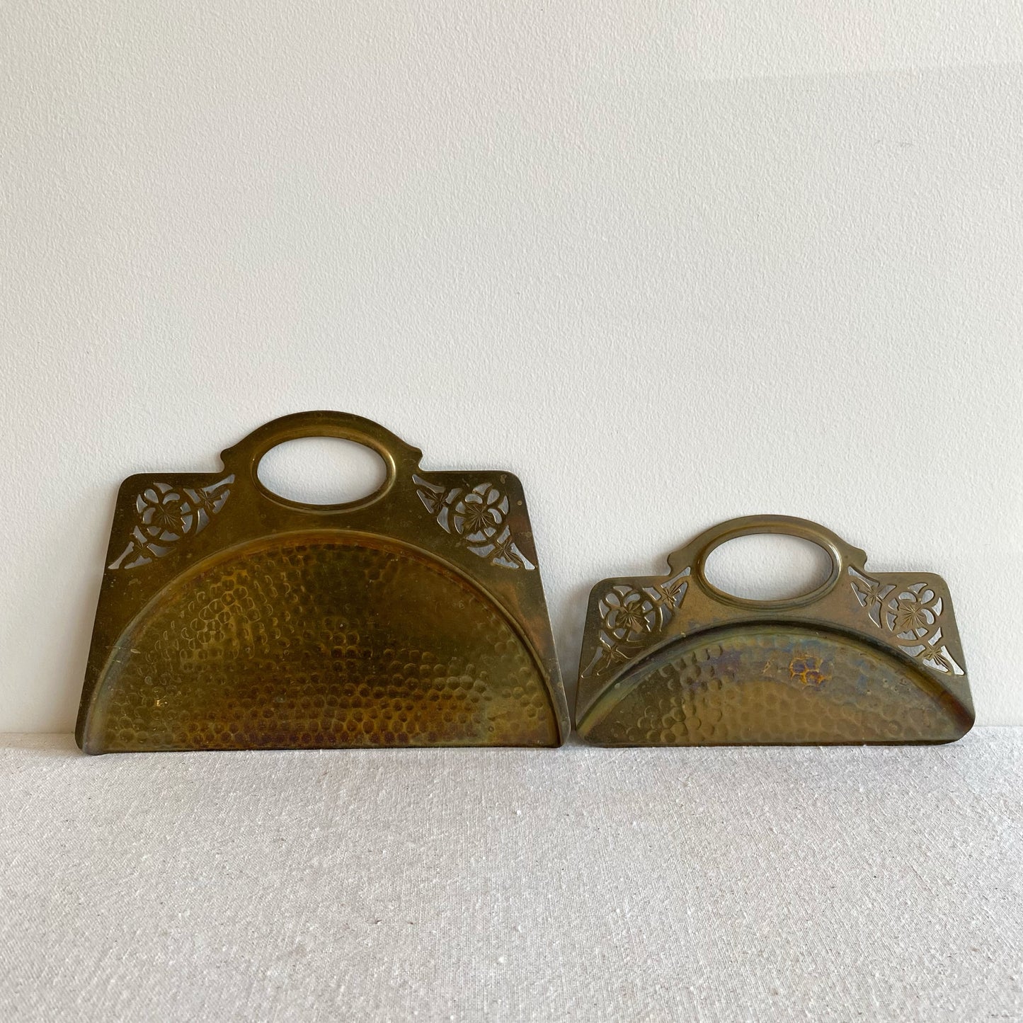 Vintage Brass Crumb Catcher Set