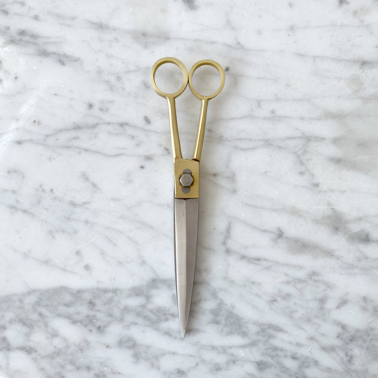 Medium Brass Scissors, 7"