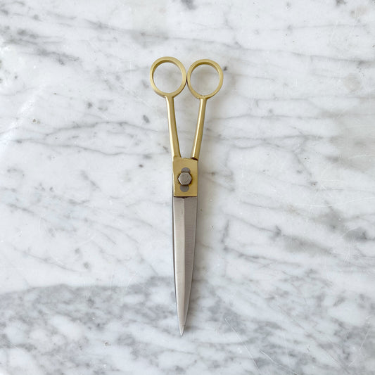 Medium Brass Scissors, 7"