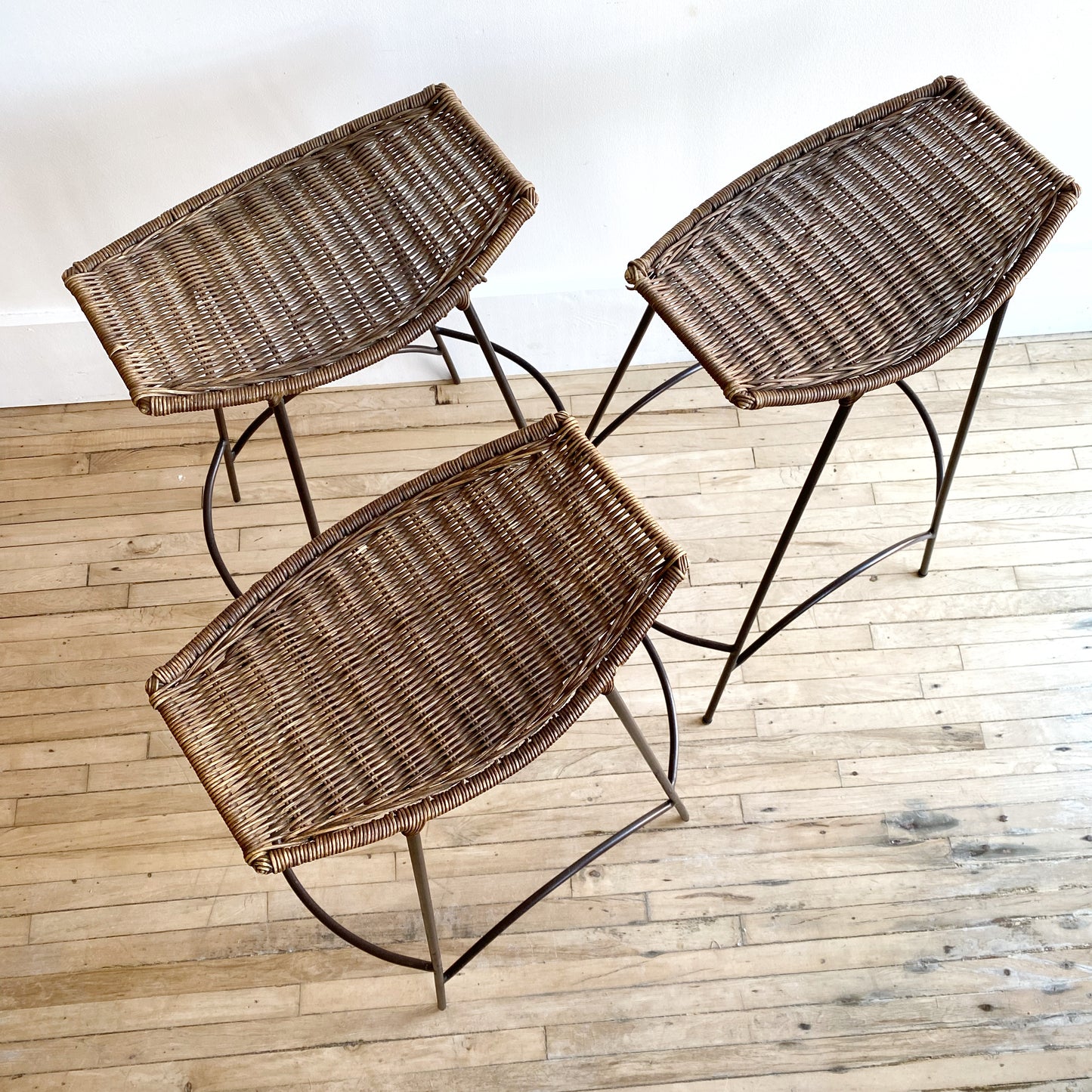 S/3 Arthur Umanoff Style Bar Stools