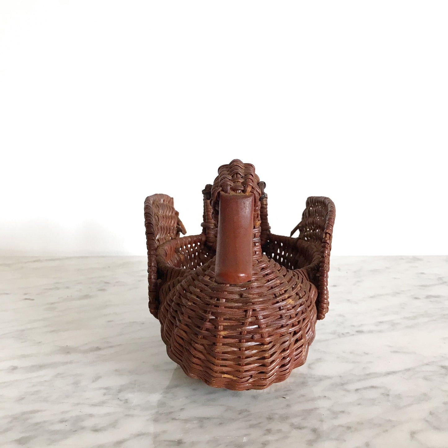 Vintage Wicker Duck Plant Holder