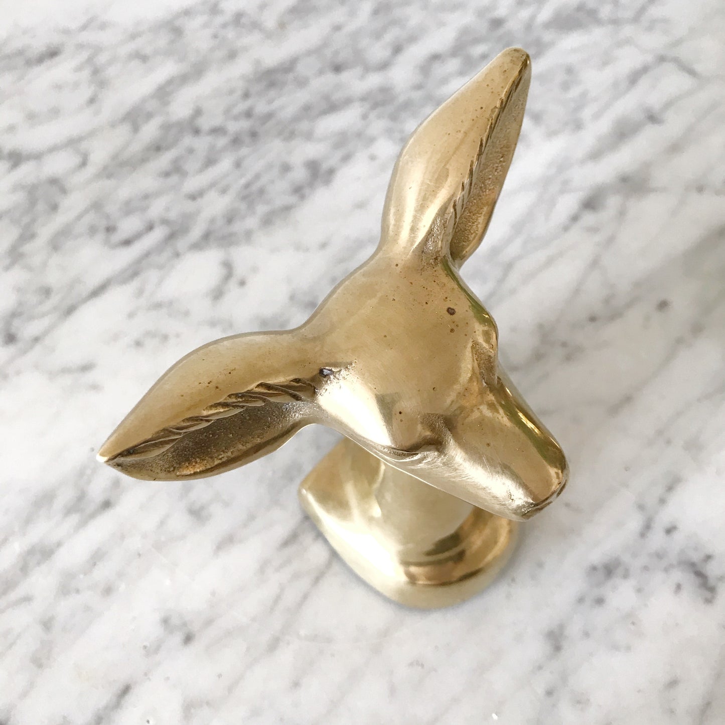 Vintage Brass Deer Bookend Statue