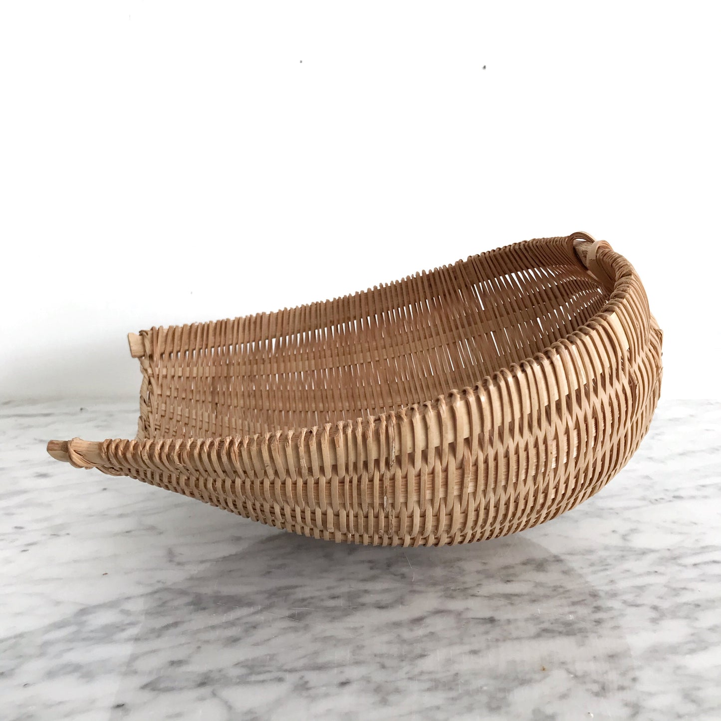 Vintage Woven Wicker Grain Scoop
