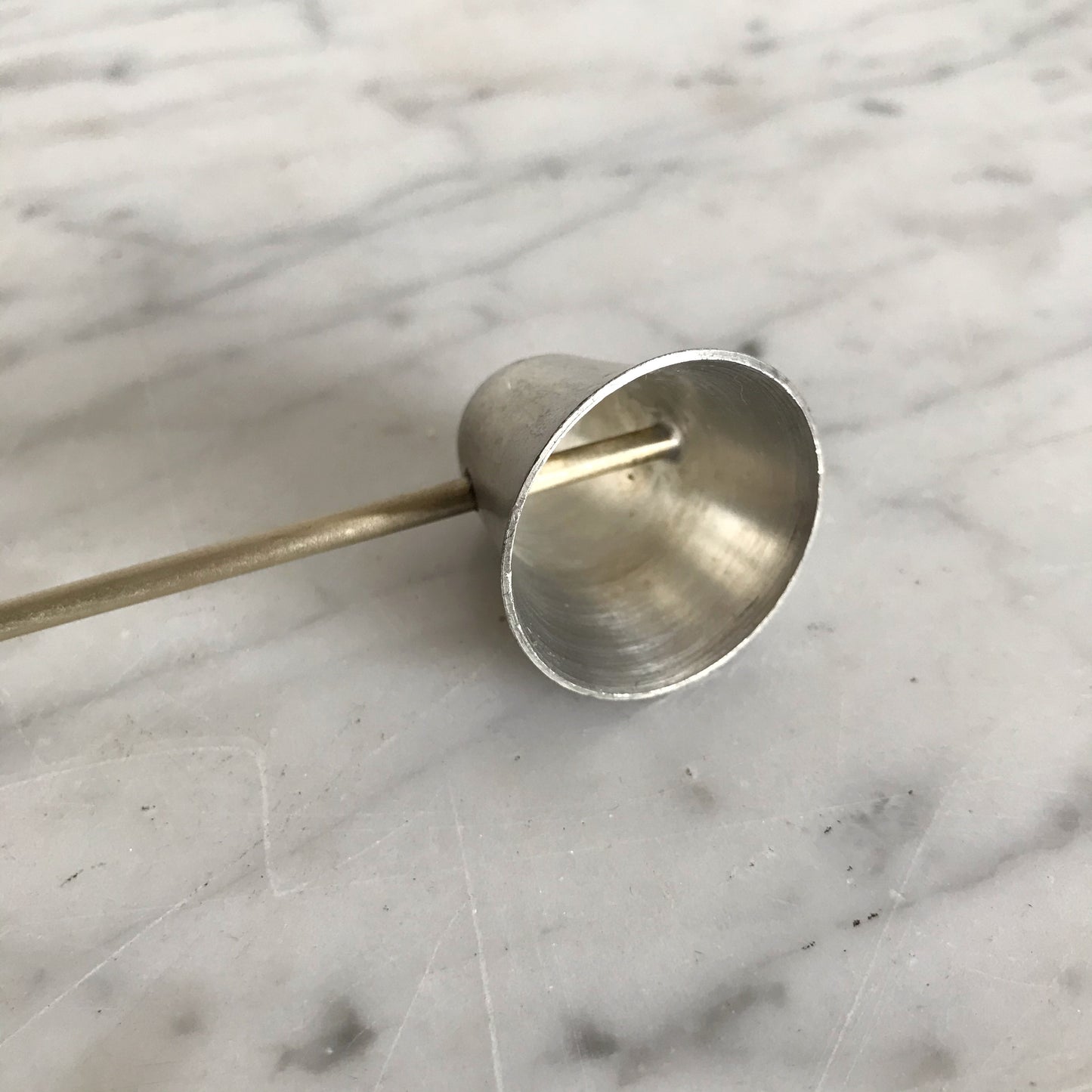 Vintage Silver & Wood Candle Snuffer