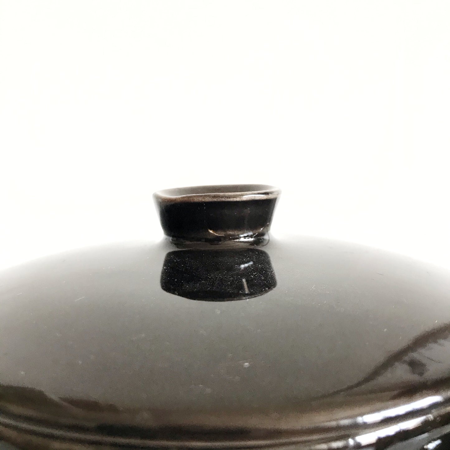 Vintage Black Ceramic Teapot, Finland