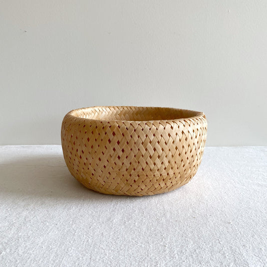 Vintage Woven "Puff" Basket / Bowl