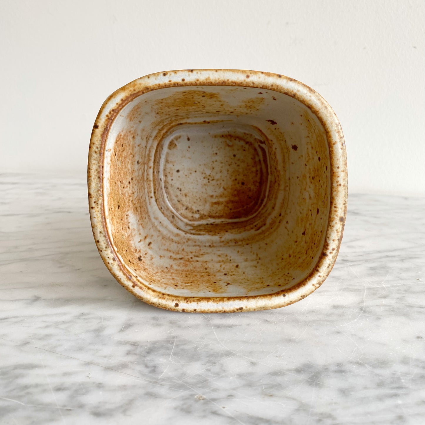 Vintage Speckled Pottery Vessel