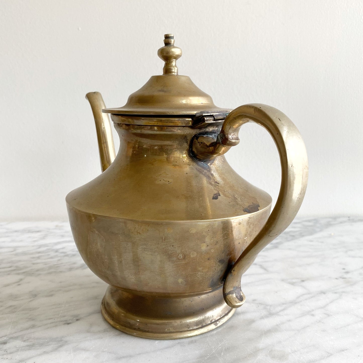 Large Vintage Brass Teapot, Mexico