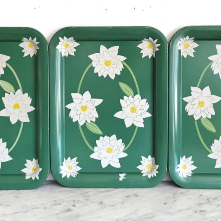 Vintage Tin Water Lily Tray (Single)