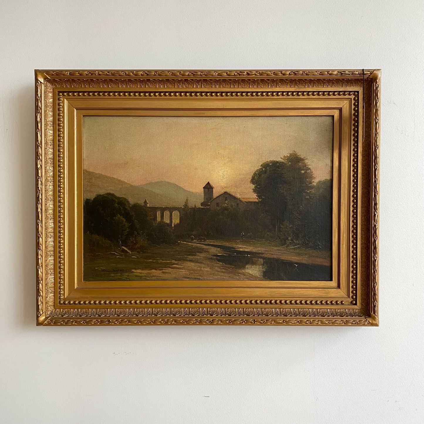 Original Antique Oil Painting, William Paskell, 1885