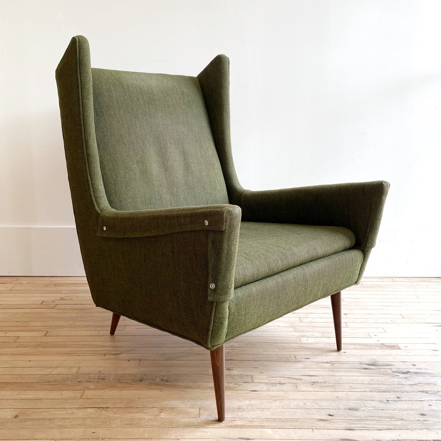 Vintage MCM Selig Wingback Arm Chair