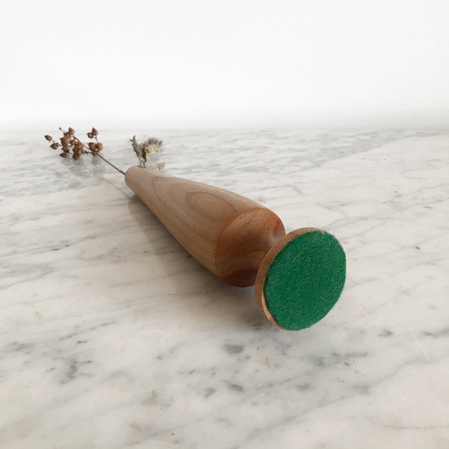 Slender Vintage Turned Wood Bud Vase