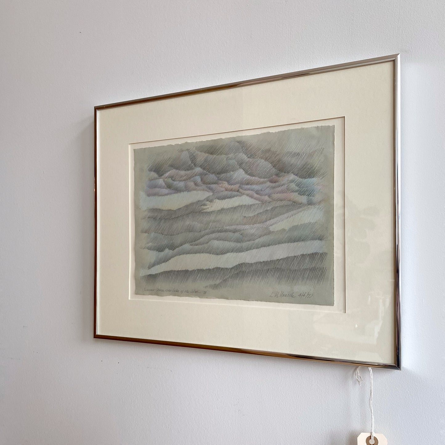 Vintage Original Drawing “Summer Storm Over Lake Of The Isle”