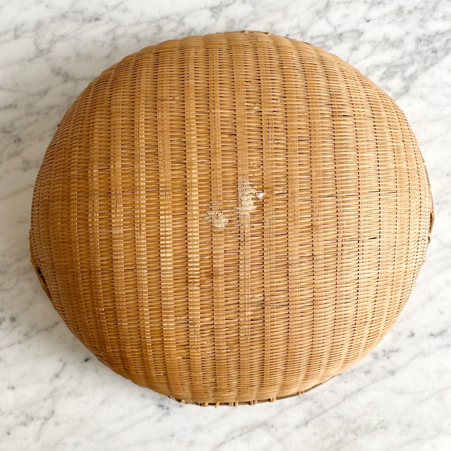 Vintage Natural Woven Winnowing Basket, 14”
