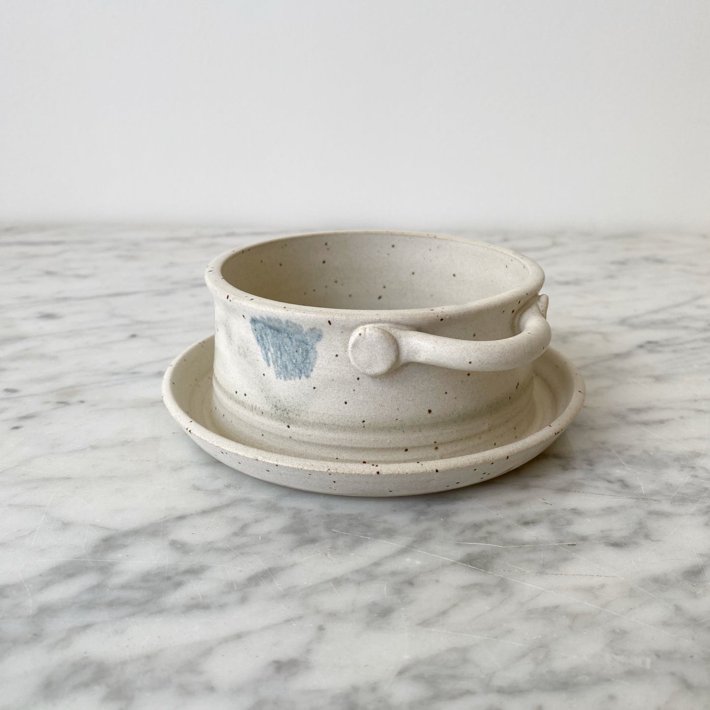Handcrafted Pottery Dish with Side Loop