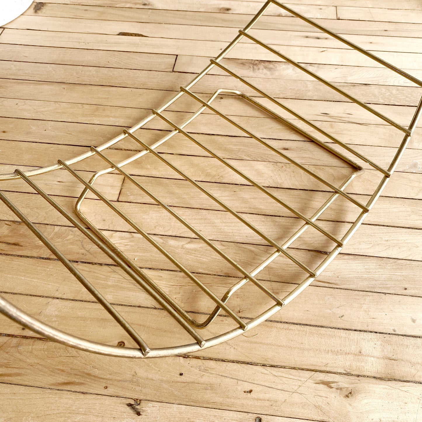 Vintage Brass “Hoop” Magazine Holder