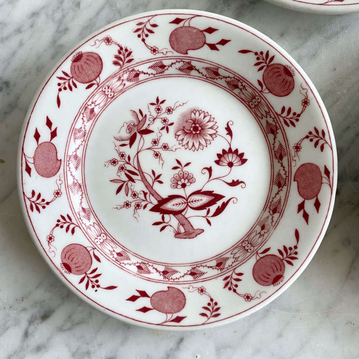 Trio of Vintage "Red Onion" Saucers