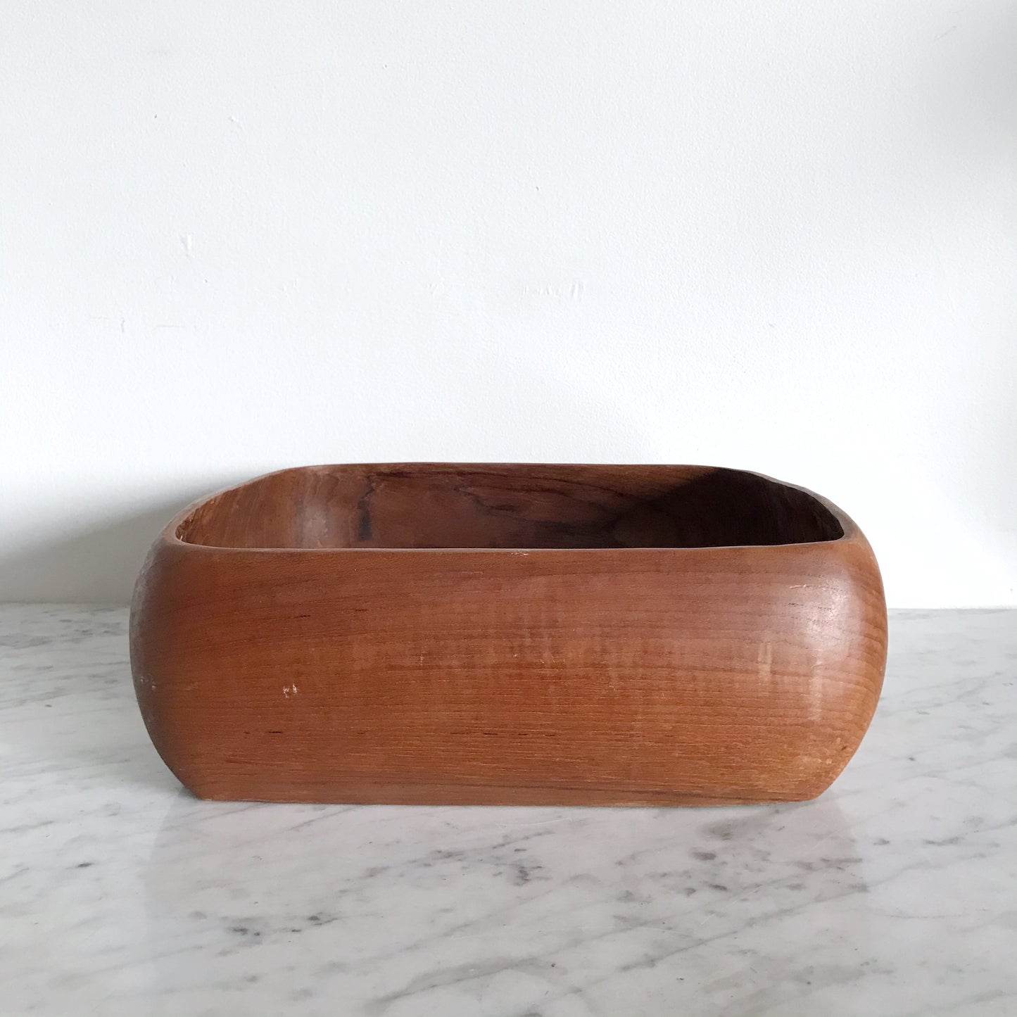 Vintage Square Wood 7-Piece Serving Bowl Set