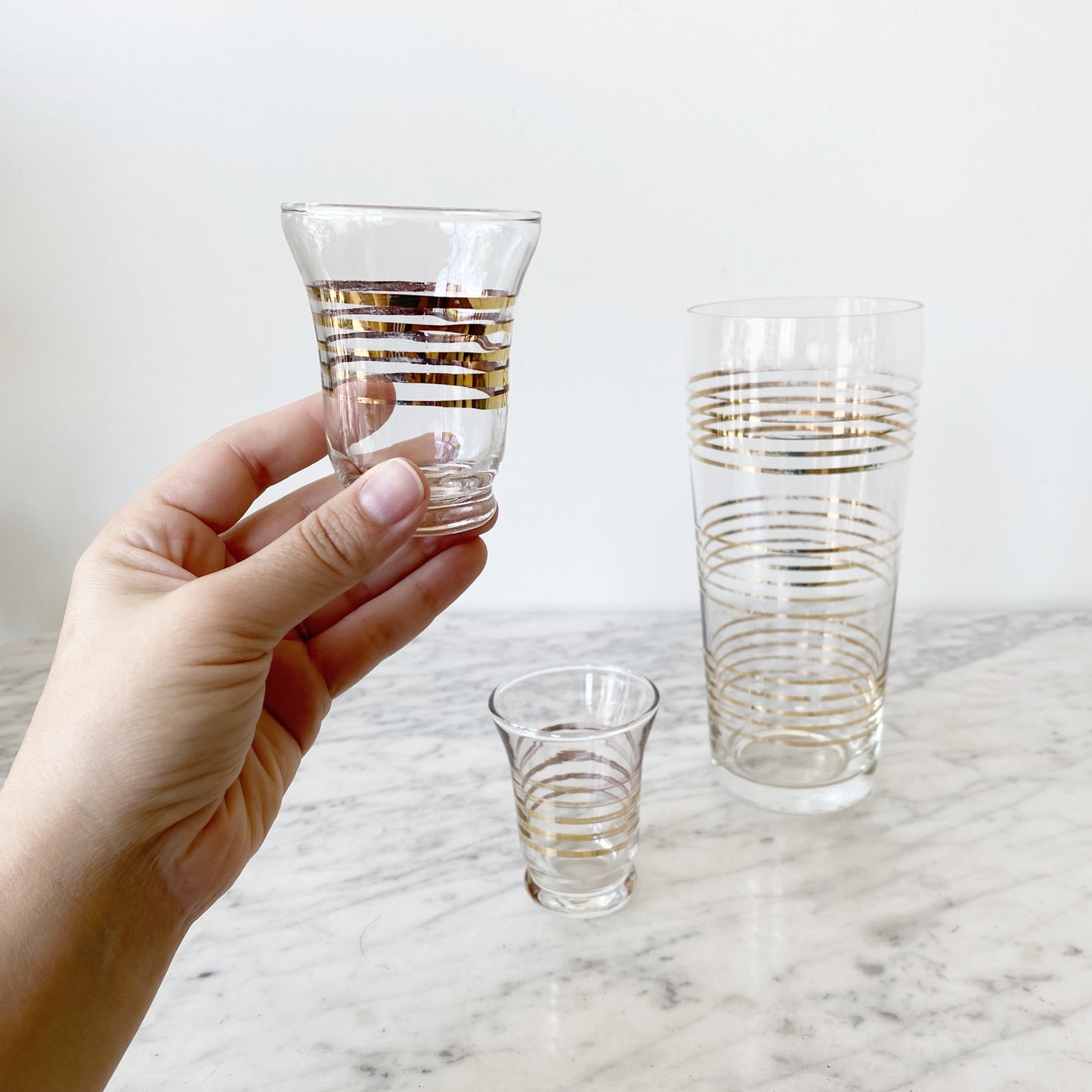 Vintage Cocktail Set (Pitcher + 2 glasses)