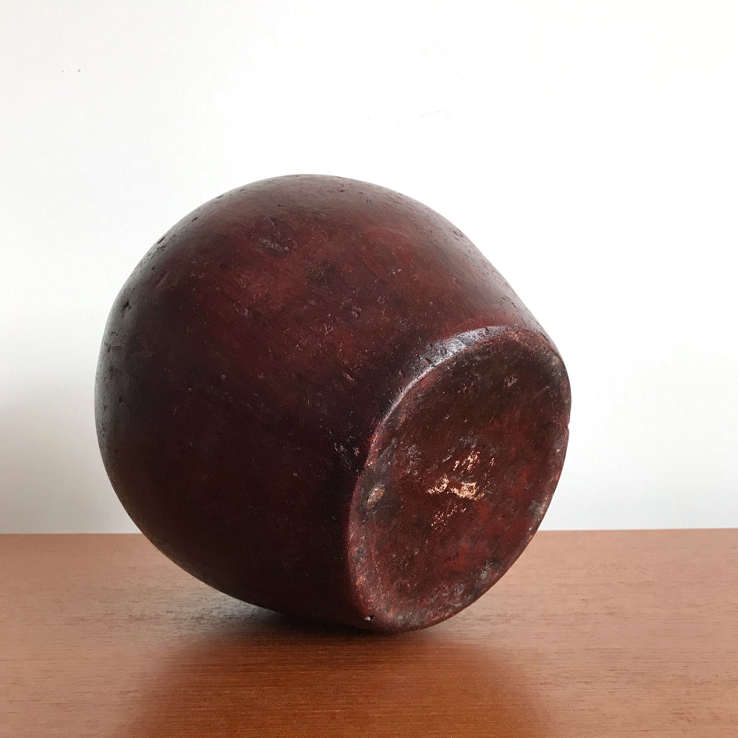 XL Clay Vase, Burgundy Red