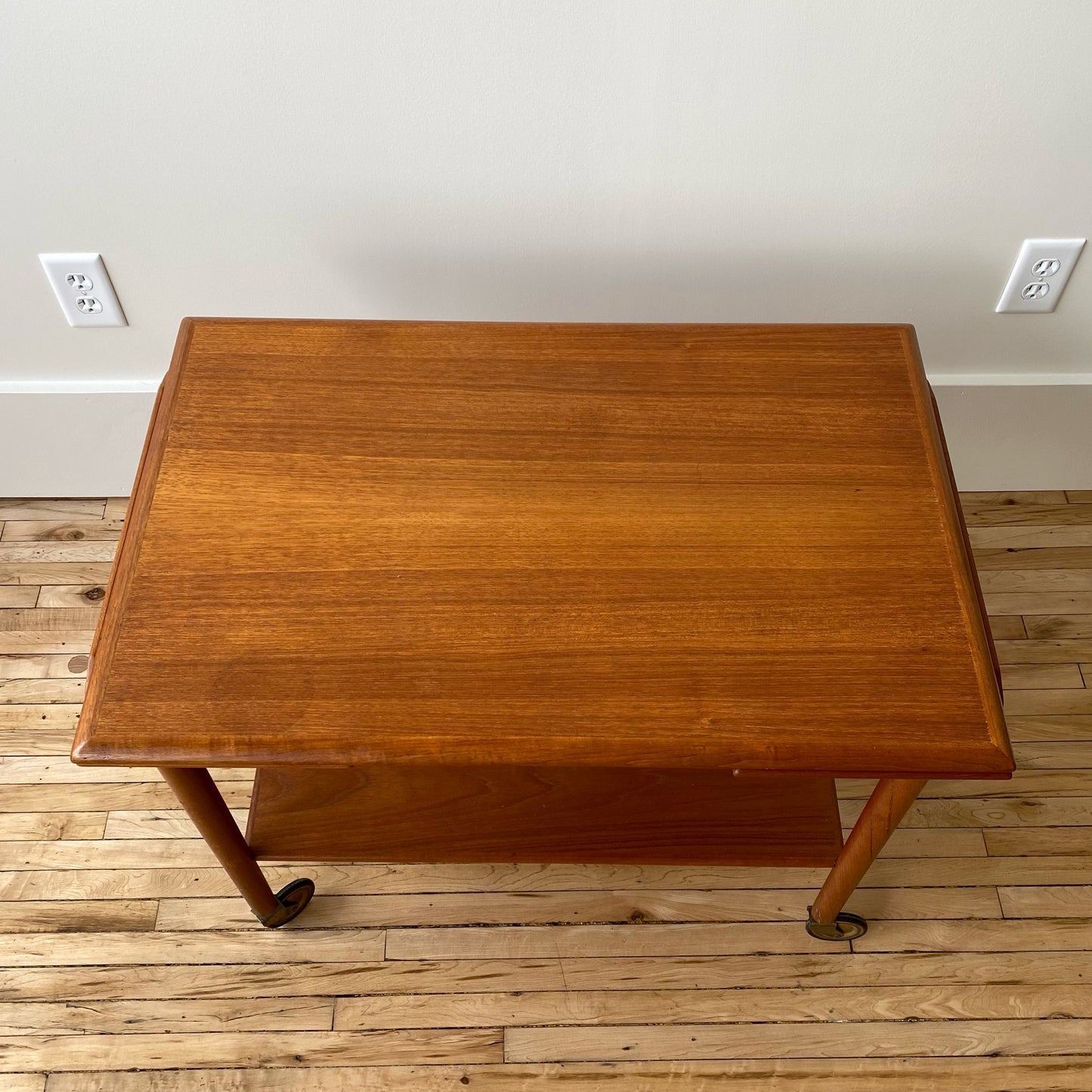 Danish Teak Expandable Bar Cart, Mogens Hansen