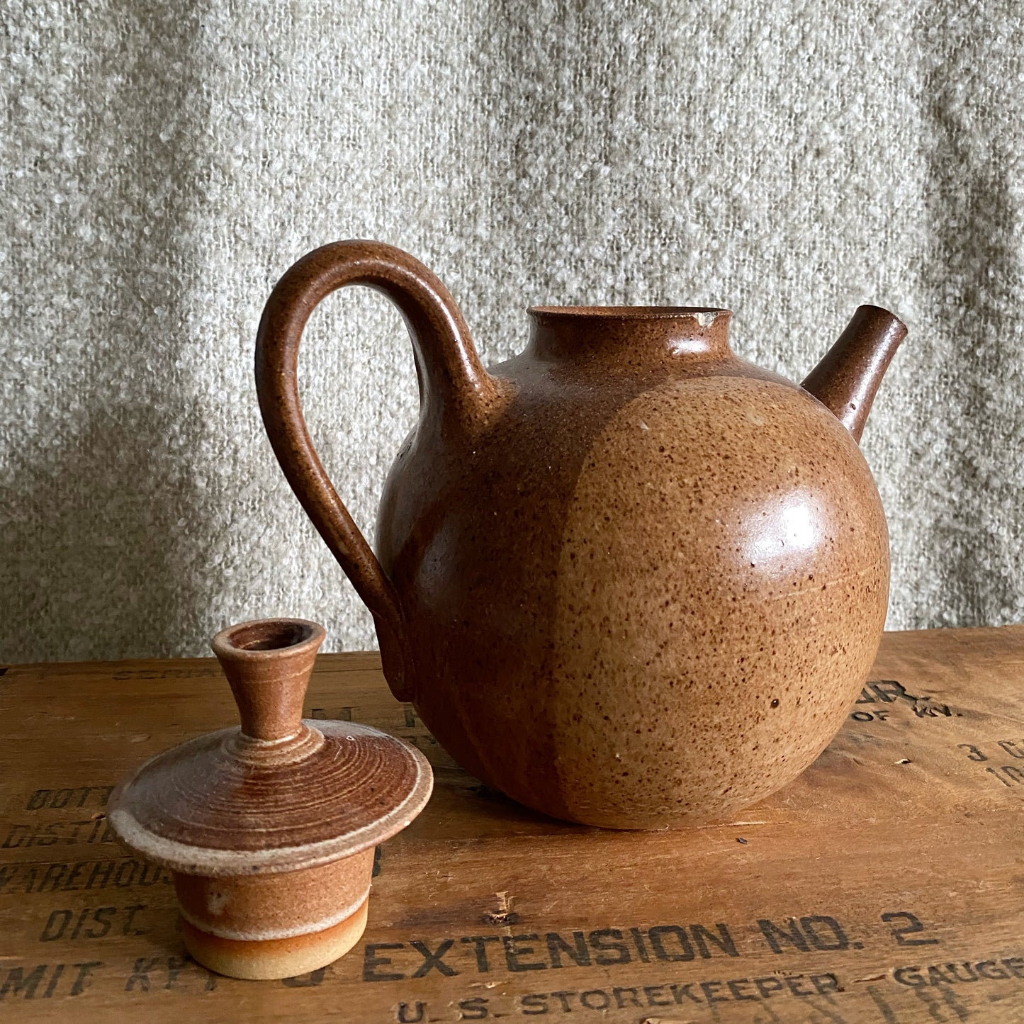 Vintage Wabi Sabi Pottery Teapot