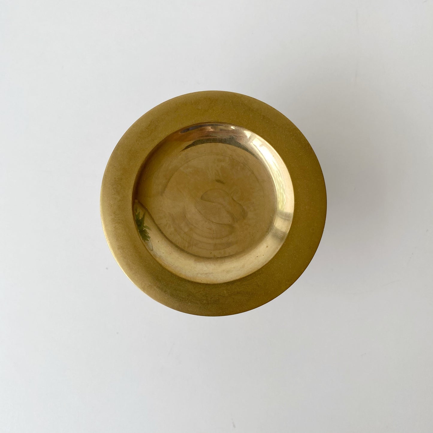 Vintage Brass Pillar Candle Holder