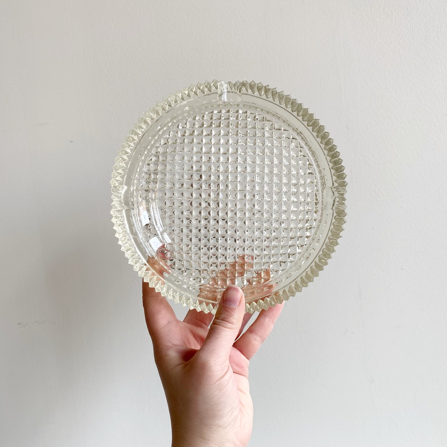 XL Vintage Glam Deco Glass Ashtray