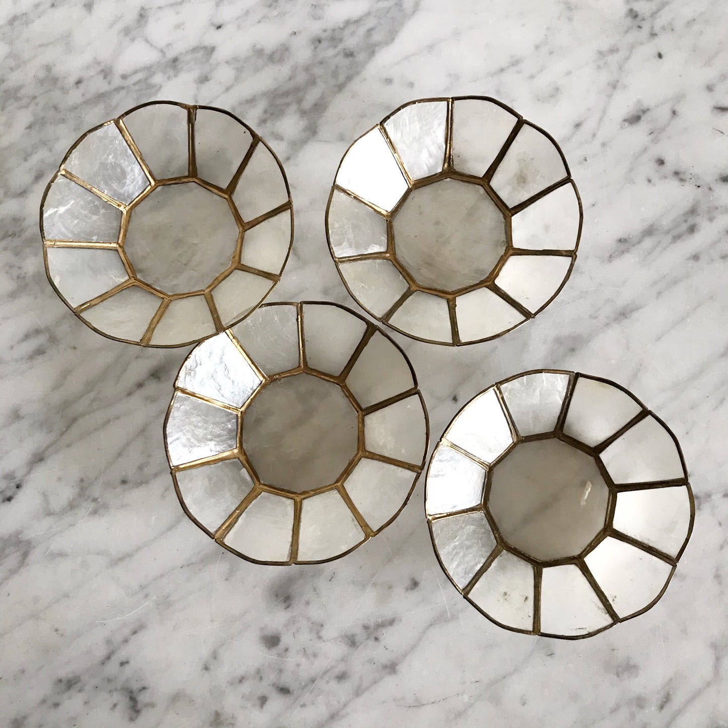 Set of 4 Vintage Shell Dishes