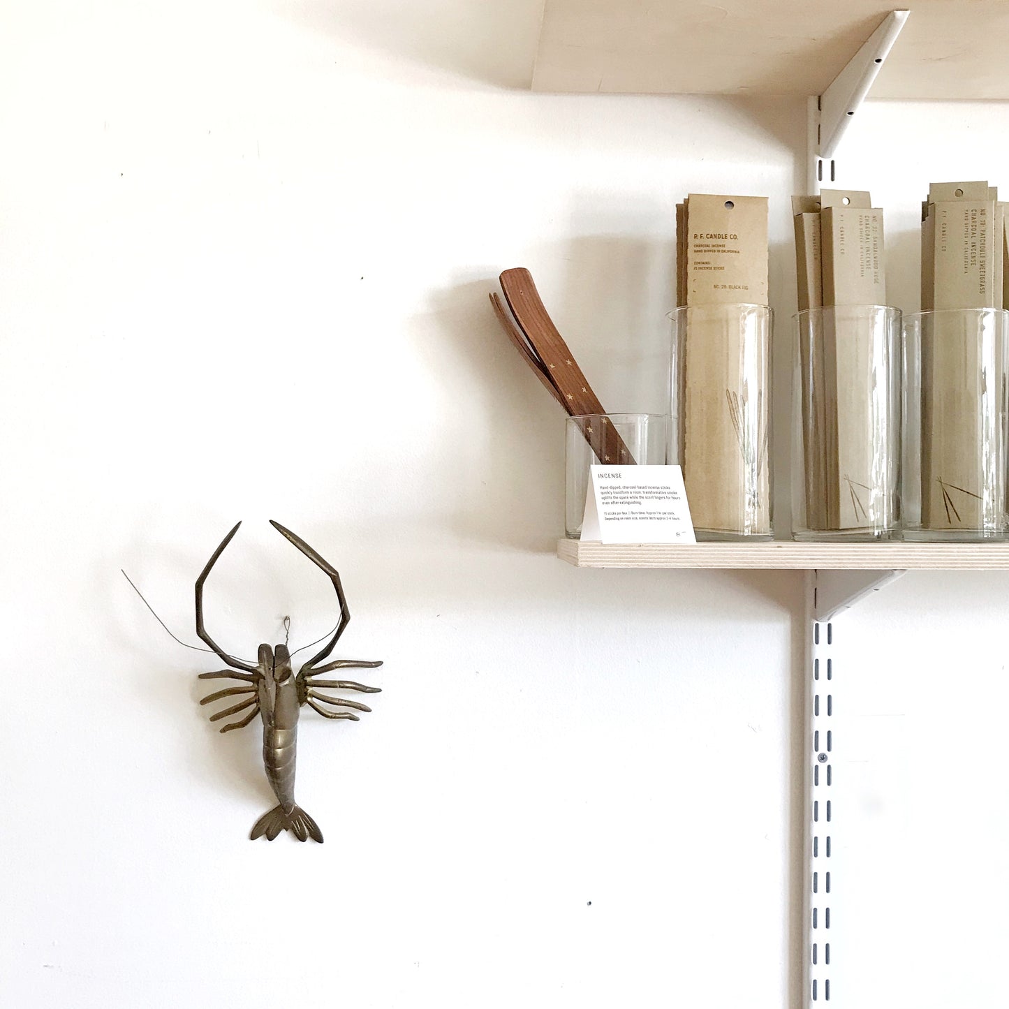 Large Vintage Brass Crayfish / Prawn