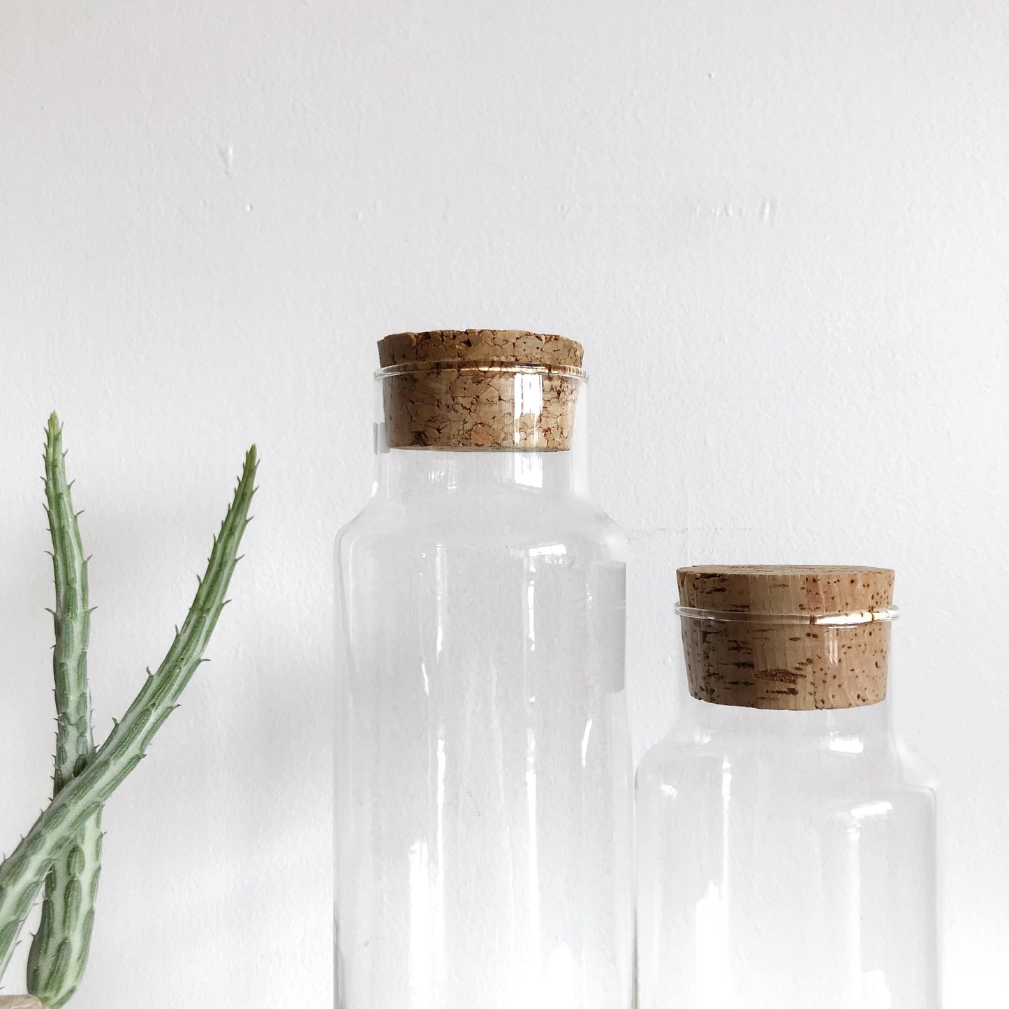 Extra-Tall Glass Decanter, 13"