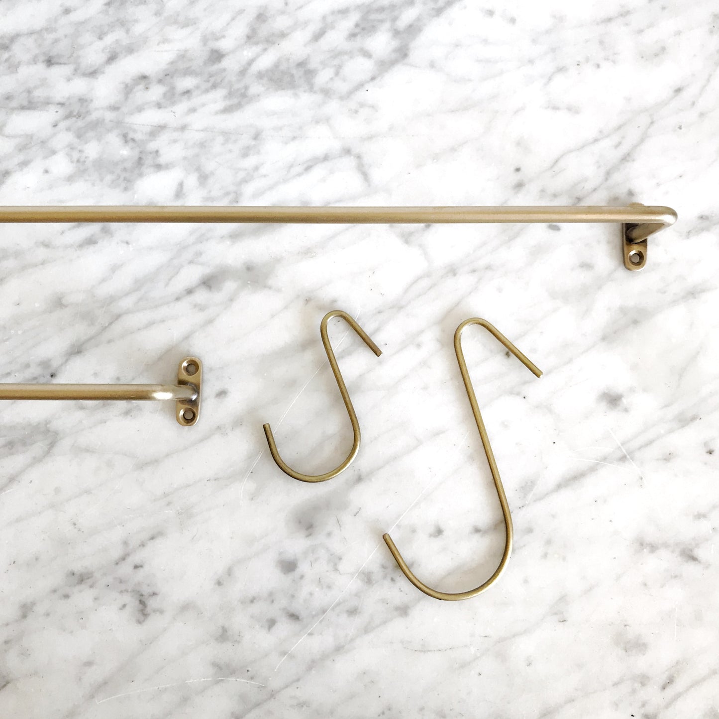 Minimal Brass Towel Bar