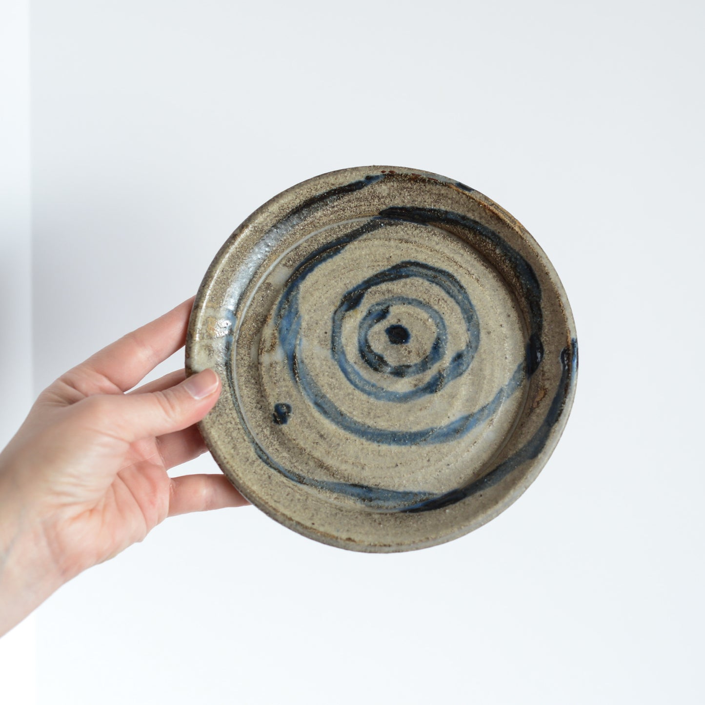 Vintage Hand-painted Pottery Plate, 7”