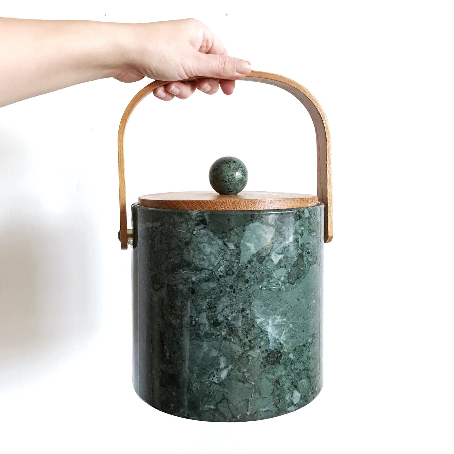 Vintage Faux-Marble Ice Bucket