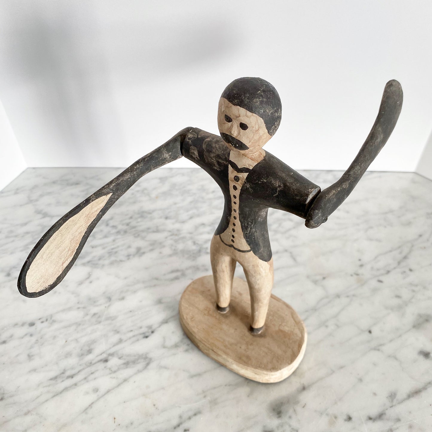 Vintage Folk Art Carved Wood Whirligig