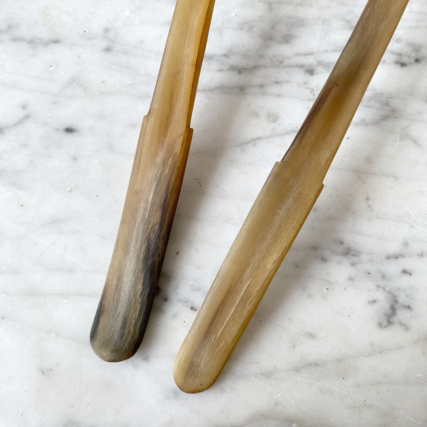 Single XL Vintage Horn Serving Spoon / Ladle