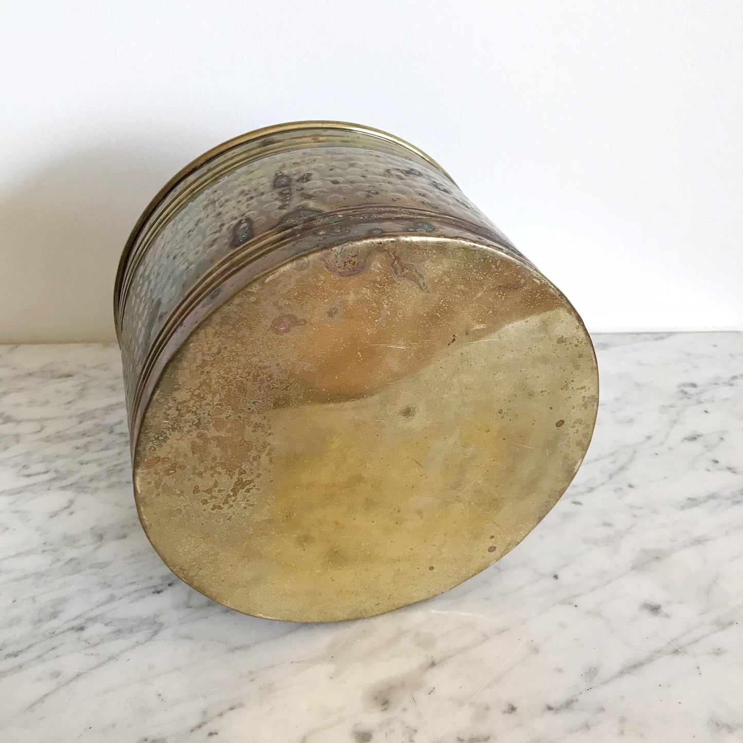 Large Vintage Brass Planter, 8.5”