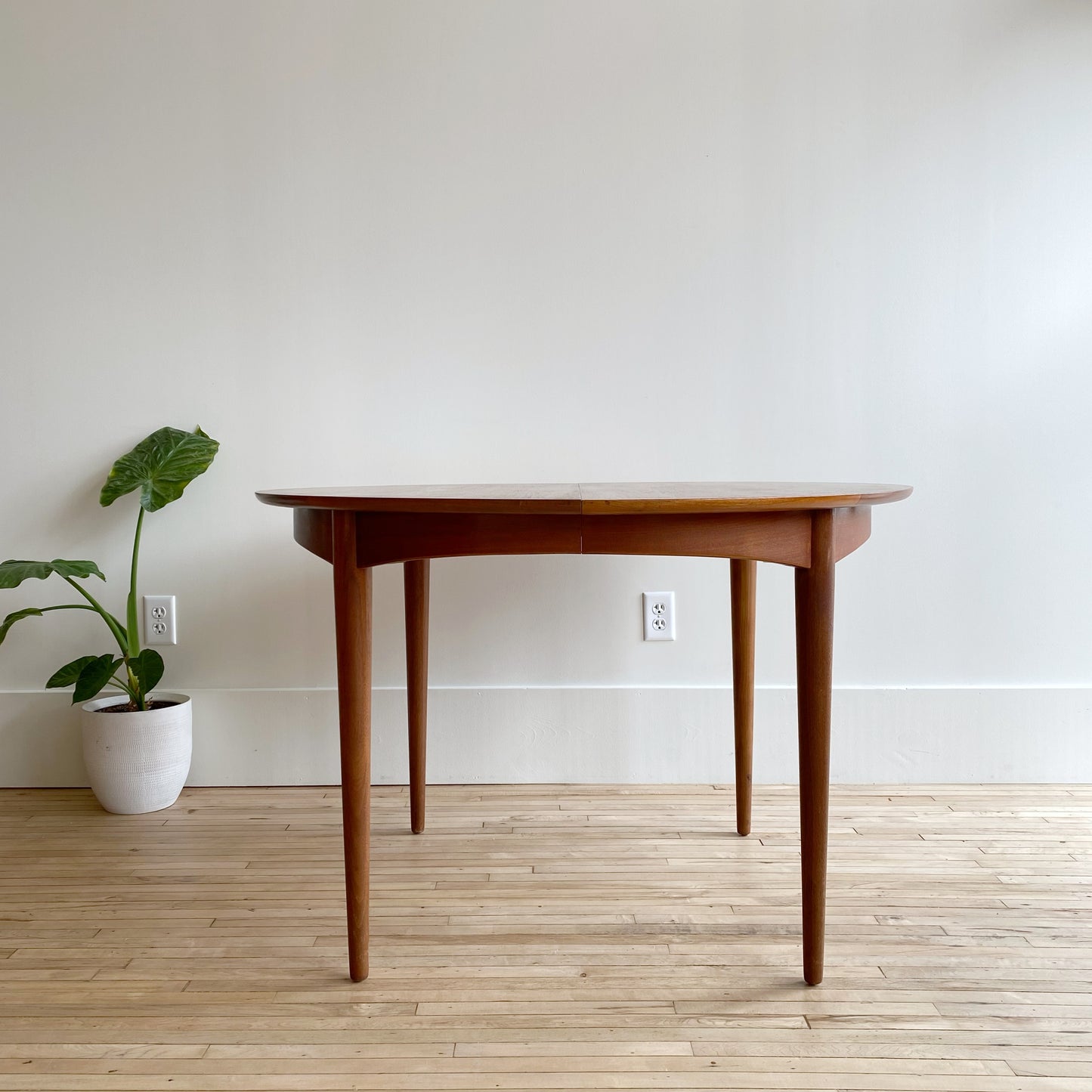 Vintage MCM 44” Round Walnut Dining Table